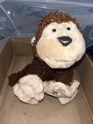 Ganz Webkinz Cheeky Monkey Plush 9" Curly Brown Stuffed Animal Toy HM080 No Code - Image 1 of 4