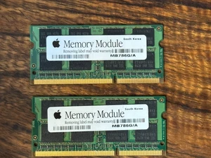 (2)Apple Memory Module MB786G/A 2GB 2RX8 PC3-8500S-7-00-F0 M471B5673DH1-CF8 0906 - Picture 1 of 6