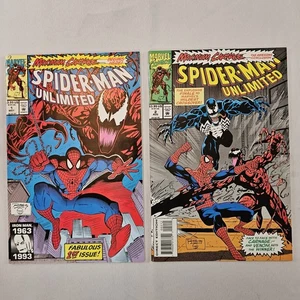 Spider-Man Unlimited Ausgaben #1 & #2 Maximum Carnage Set Neu Taschen & Boards LESEN⬇ - Bild 1 von 17