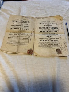 Ephemera Timber In Bucks 2 Auction Cats . Postal Used - Picture 1 of 11