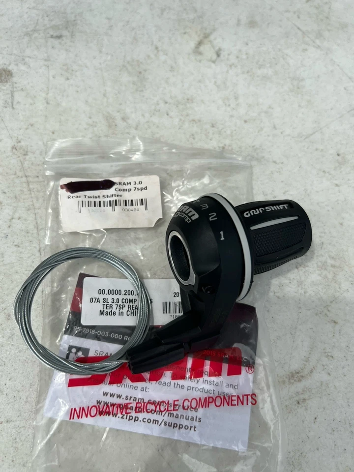 SRAM 3.0 Comp Gripshift Twist Shifter 7 speed Mountain MTB Rear 1:1 ratio - Image 1 of 1
