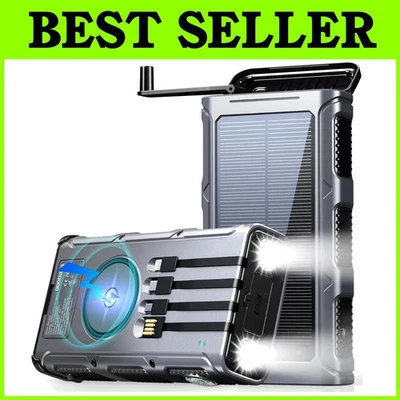 Hand Crank Power Bank with Wireless Charging - Image 1 of 4