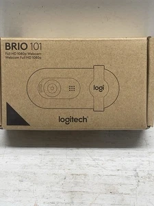 Logitech Brio 101 Full HD 1080p Webcam Black Auto-Light Balance Built-in Mic - Afbeelding 1 van 8