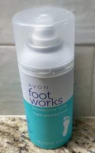 Avon Foot Works Deodorizing Spray 3.5 oz Eliminates Foot Odor Brand NEW - Picture 1 of 2