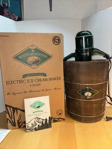 Máquina de helados eléctrica White Mountain serie Apalaches 6 cuartos caja abierta - Imagen 1 de 9