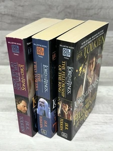 LORD of the RINGS TRILOGY Paperback JRR Tolkien Complete Del Rey Movie Tie-In Ed - Picture 1 of 3