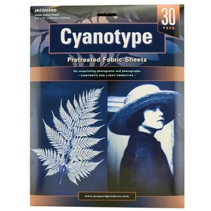 30 Pack Cyanotype Pretreated Fabric Sheets 85x11 for Easy Printing - Picture 1 of 1