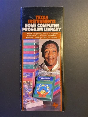 VTG Texas Instruments Bill Cosby Home Computer Program Library CL757A Brochure - Image 1 of 4