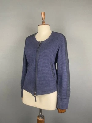 Le De Marithe Francois Girbaud Womens Jersey Jacket Size M Blue Long Sleeve - image 1 of 4