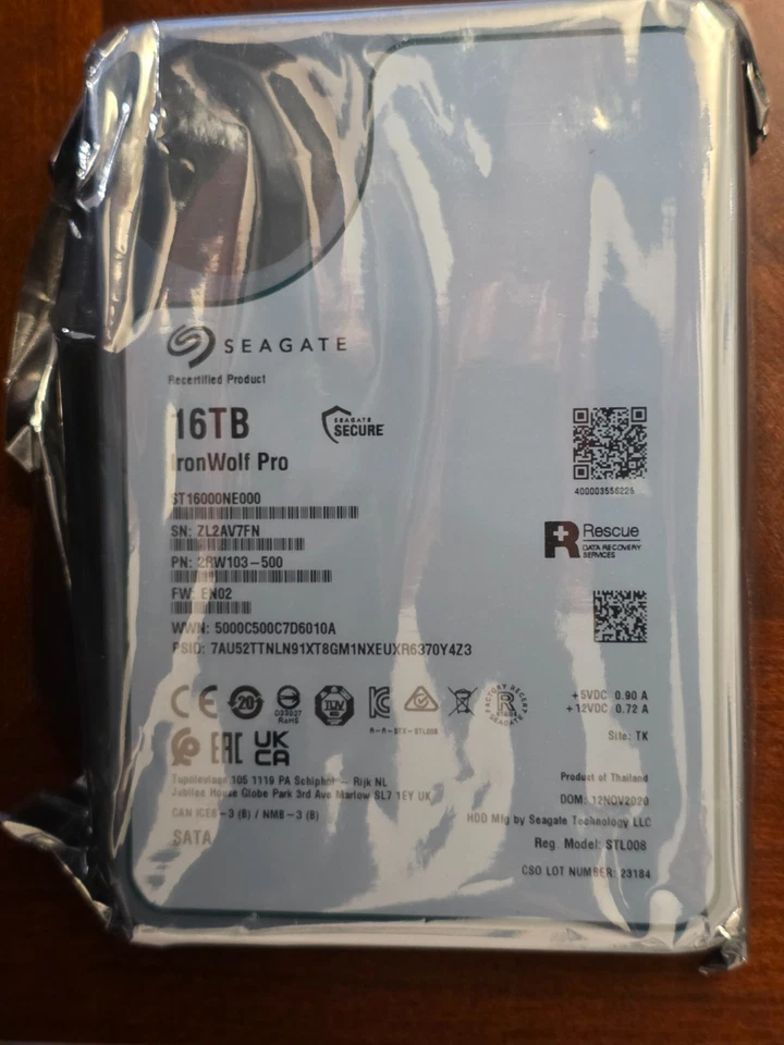 Seagate IronWolf Pro 16TB 7200rpm 3.5" SATA-III NAS Hard Drive NEW ST16000NE000* - Image 1 of 1