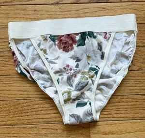VICTORIA'S SECRET L 100% COTTON VINTAGE RARE HIGH LEG BRIEF PANTIES - Picture 1 of 6