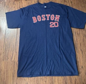 Size L - Majestic Kevin Youkilis Boston Red Sox Jersey T Shirt MLB Baseball - Picture 1 of 6