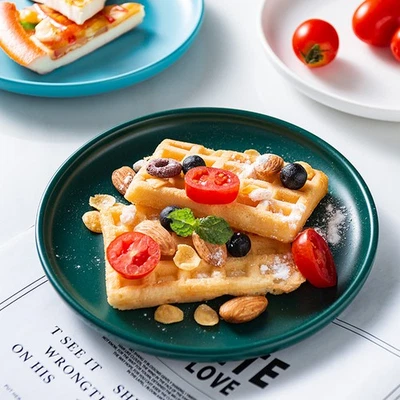  1pc Coloured Ceramic Tableware Western Steak Plate Microwave Oven Available - Bild 1 von 4