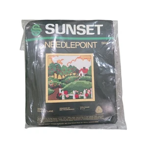 Kit de punta de aguja Sunset 5849 Down a Country Lane 5" x 5" - Imagen 1 de 4