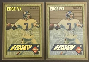 (2) EDGE 1 F/X 1994 JOHN ELWAY ORO PLATA ACETATO #80 DENVER BRONCOS HOF - Imagen 1 de 2