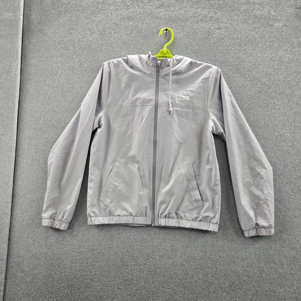 Chaqueta Vans Mujer M Gris Cortavientos Castillo Noche Haze Lila Logo Cremallera Foto 1 de 4