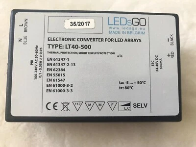 Electronic Converter For Led Arrays Type: LT40-500 - Image 1 of 2
