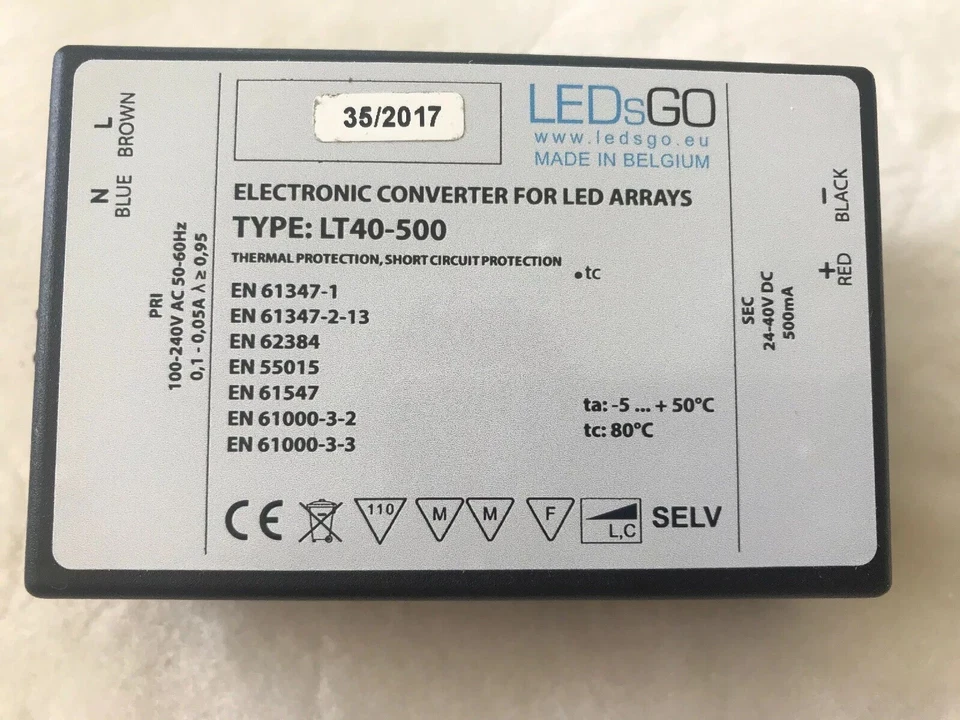 Electronic Converter For Led Arrays Type: LT40-500 - Image 1 of 2