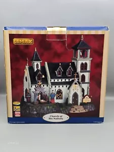 Lemax Christmas Village Church of the Nativity 2009 luz/música retirado funciona - Imagen 1 de 11