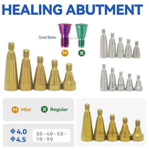 Dental Healing Abutment Lab Analog Mini Regular Platform Fits Osstem Hiossen - Picture 1 of 129