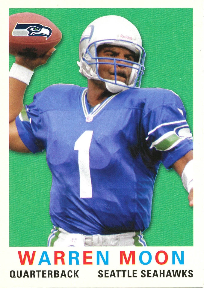 TOPPS-ARCHIVES Warren Moon SEAHAWKS Washingon HUSKIES HOF - Image 1 of 1