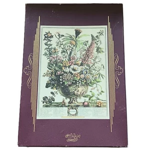 Vintage Wooden Puzzle Optimago Furber Flower Engravings Hand Cut December No.12 - Picture 1 of 23