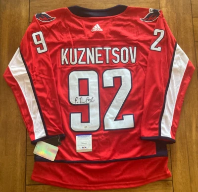 Evgeny Kuznetsov Signed Autographed Washington Capitals Jersey PSA/DNA - Image 1 of 3