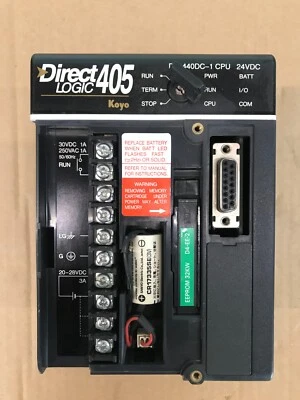 AUTOMATION DIRECT D4-440DC-1 KOYO DIRECT LOGIC 405 CPU UNIT - Image 1 of 4