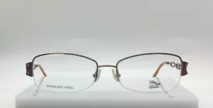 Saks Fifth Avenue S5A169 Burgundy 1X6 Semi Rim Eyeglasses Frame 53-17-135 Stones - Picture 1 of 5