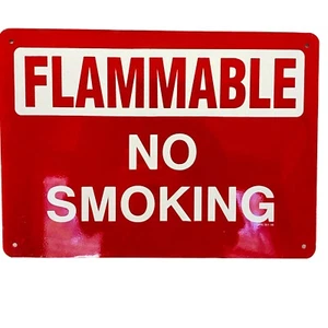 Letrero de aluminio inflamable para no fumar 10"" x 14"" PSP/S-301-06 - Imagen 1 de 5