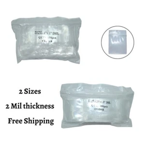 Novel Box Clear 2 Mil Zip Lock Seal Plastic Bags for Jewelry Pill - Picture 1 of 9