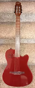 Aztek Red Godin Multiac Mundial Acoustic Electric Classical Guitar with Gigbag - Picture 1 of 19
