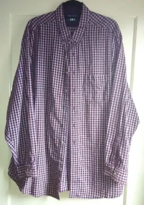 Trader Bay BURGUNDY Plaid 100% Cotton Long-sleeve Button-down SHIRT ~ 2XLTall - Image 1 of 3
