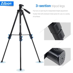 Albott Tripod 55" 140cm Lightweight Travel DSLR Camera Phone Tripod & Case - New - Picture 1 of 9