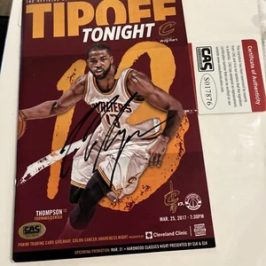 TRISTAN THOMPSON CLEVELAND CAVALIER AUTOGRAPHED SIGNED TIPOFF PROGRAM COA - Picture 1 of 2