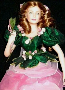 Franklin Heirloom Porcelain Doll "The Rose Princess"  Never Unwrapped From Box. - Picture 1 of 9