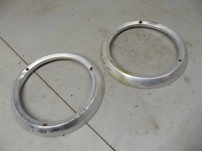 1968-1971 Ford Econoline Van Headlight Trim Bezel Surround Rings E200  E100 E300 - Image 1 of 4