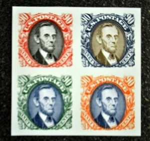 USA1989 #2433 90c World Stamp Expo '89 Imperf Block of 4 - Mint NH  lincoln - Picture 1 of 1