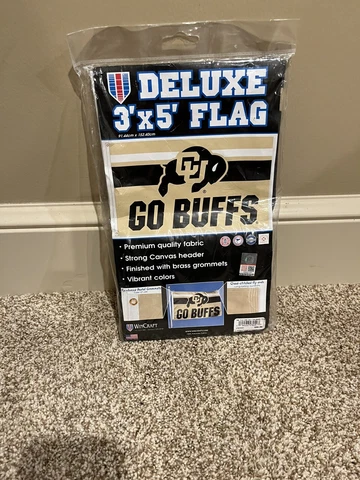 Colorado Buffaloes GO BUFFS WinCraft 3 X 5 Deluxe Flag NIB $35 Cover