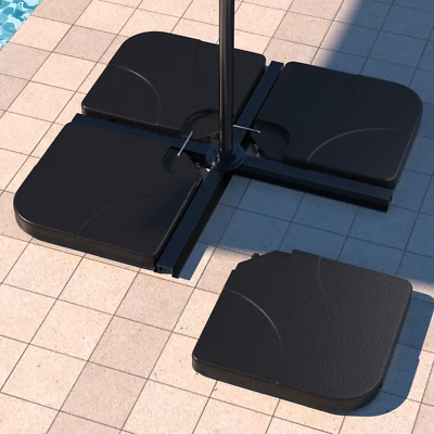 Base cuadrada exterior resistente al viento con pasadores 4 piezas Foto 1 de 4