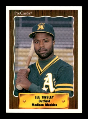 1990 ProCards # 2282 Lee Tinsley (ML) Madison Muskies Oakland Athletics - Image 1 of 2