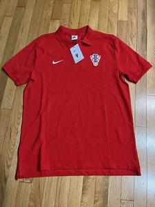 Nike Croatia HNS Soccer Pique Polo Shirt Mens S Red DH4938-657 NWT - Picture 1 of 9