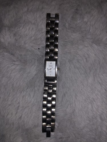 COACH Orologio Da Donna Acciaio Inox Cassa Rettangolare Funziona Bene W040 Faccia Mocio