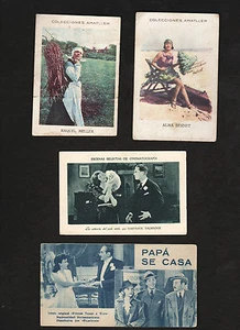 vintage Spanish movie cards 1920-1941 Raquel Meller Gloria Swanson Alma Bennett - Picture 1 of 1