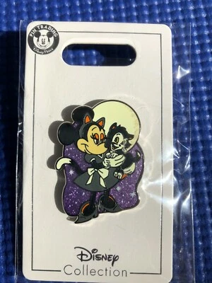 Minnie Mouse and Figaro Cat Halloween Pin NWT Foto 1 de 2