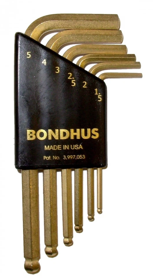 Bondhus 07846 6 Piece GoldGuard Ball End Hexagon Key Set 1.5-5mm - Image 1 of 1