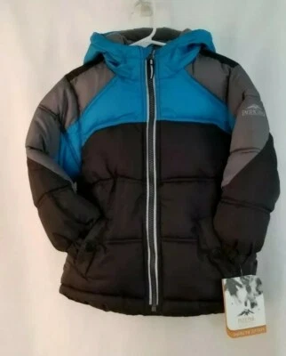 Nuevo con etiquetas Abrigo Niño Pacific Trail Con Capucha Negro Azul Gris Cremallera Bolsillo Talla 4S Precio de venta sugerido por el fabricante $65 Foto 1 de 4