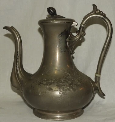 Cafetière ancienne Métal argenté 19th JAMES DIXON & SONS - SHEFFIELD - Photo 1/4