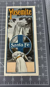 Vintage frühe Santa Fe Eisenbahn nach Yosemite Valley Reiseführer Broschüre - Bild 1 von 8