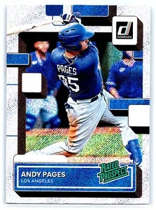 2022 Donruss #RP-10 Rated Prospects Rapture Andy Pages Los Angeles Dodgers - Picture 1 of 2